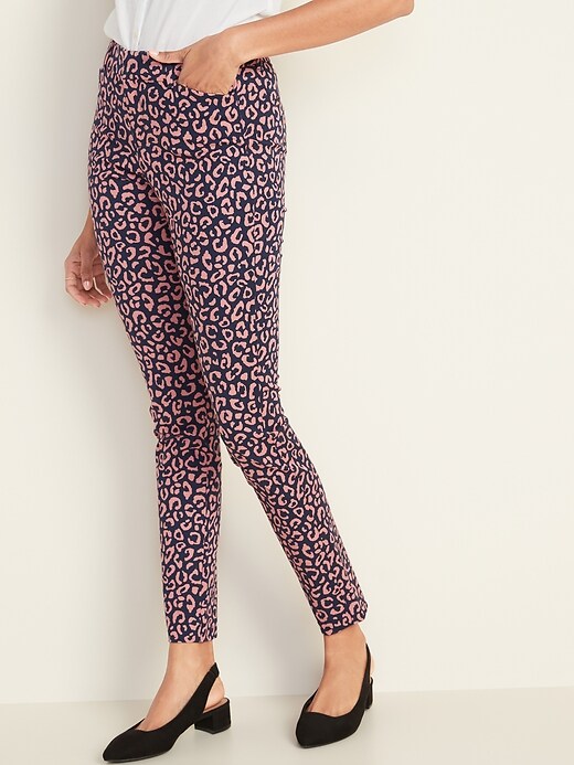 View large product image 1 of 1. Mid-Rise Printed Pixie Ankle Pants for Women