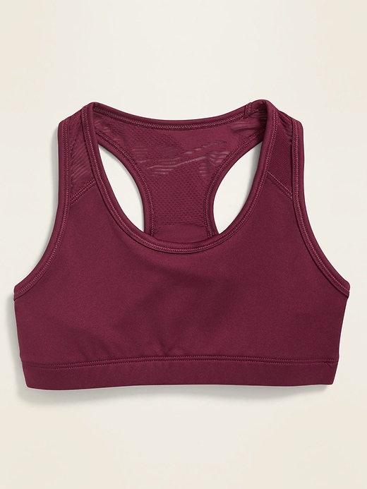 View large product image 1 of 1. Go-Dry Floral Mesh-Racerback Sports Bra for Girls