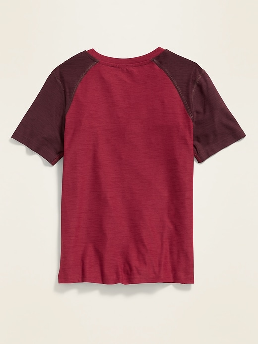 View large product image 2 of 3. Breathe ON Go-Dry Built-In Flex Color-Blocked Tee for Boys