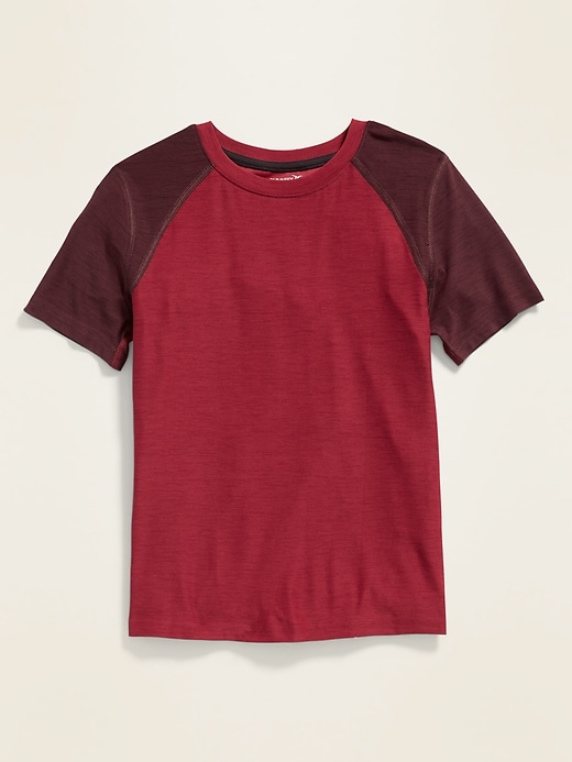 View large product image 1 of 3. Breathe ON Go-Dry Built-In Flex Color-Blocked Tee for Boys