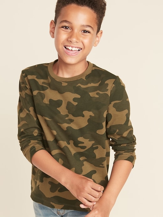 View large product image 1 of 2. Softest Long-Sleeve Camo Tee For Boys
