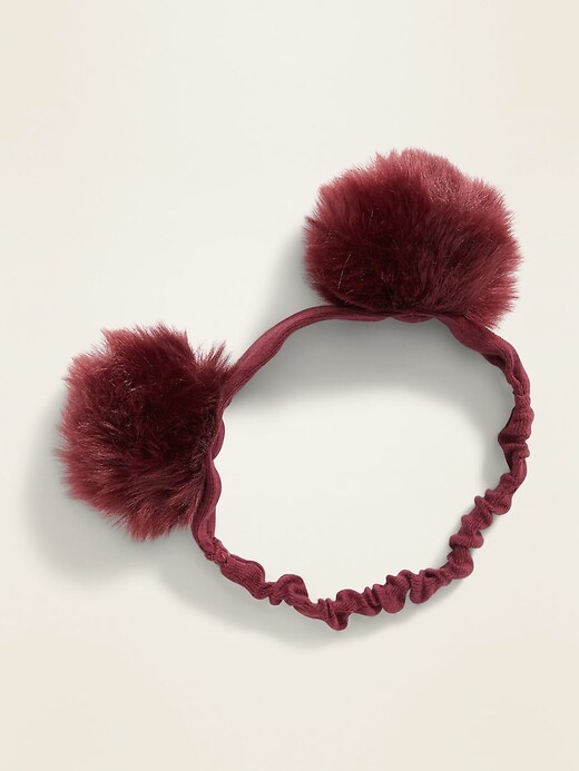 View large product image 1 of 1. Faux-Fur Pom-Pom Headband for Baby