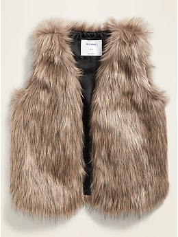 Womens faux fur vest old navy sale