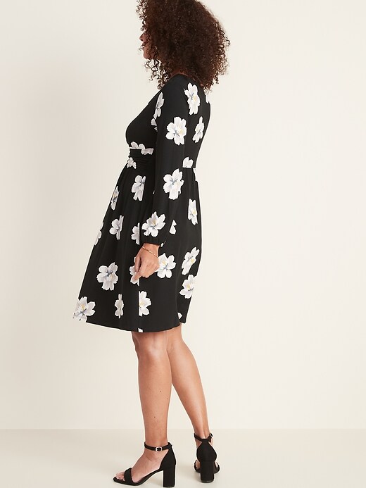 Image number 2 showing, Maternity Waist-Defined Cross-Front Jersey Dress