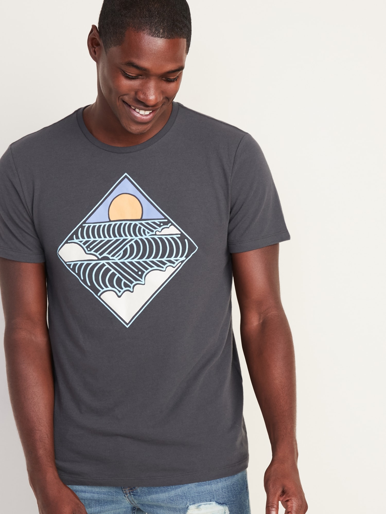 Graphic Soft-Washed Tee for Men