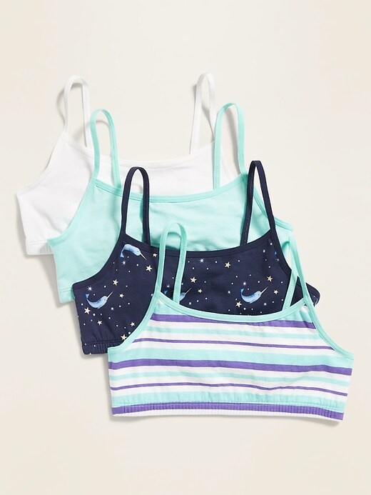 View large product image 1 of 1. Jersey Cami Bra 4-Pack for Girls