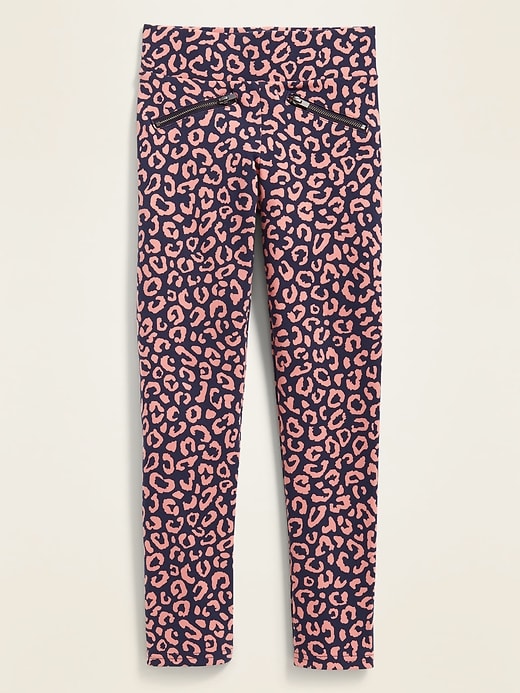 View large product image 1 of 1. High-Waisted Printed Zip Faux-Pocket Stevie Pants For Girls