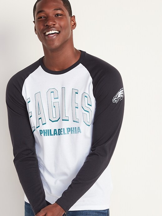 View large product image 1 of 1. NFL&#174 Team Graphic Raglan-Sleeve Tee for Men
