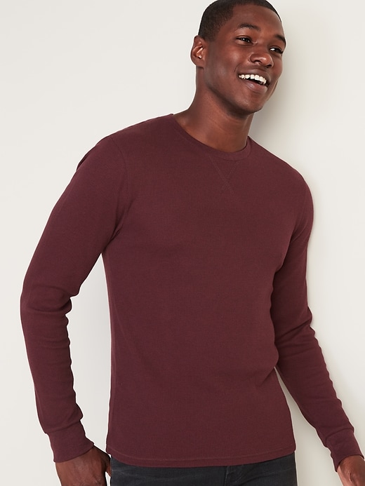 Image number 1 showing, Soft-Washed Thermal-Knit Tee