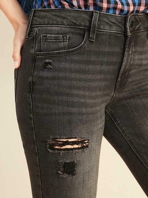 Image number 4 showing, Mid-Rise Distressed Rockstar Jeans for Women