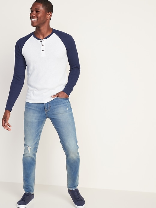 Image number 3 showing, Color-Blocked Thermal Henley