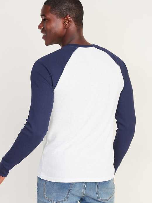 Image number 2 showing, Color-Blocked Thermal Henley