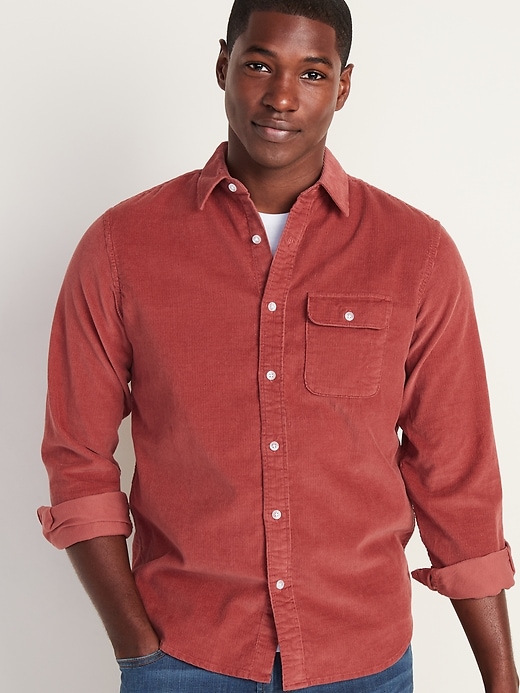 View large product image 1 of 1. Regular-Fit Corduroy Shirt