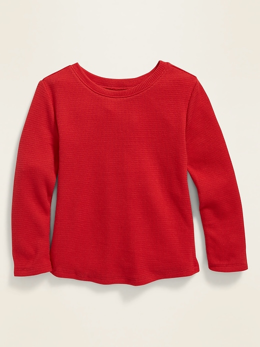View large product image 1 of 1. Thermal-Knit Long-Sleeve Tee for Toddler Girls