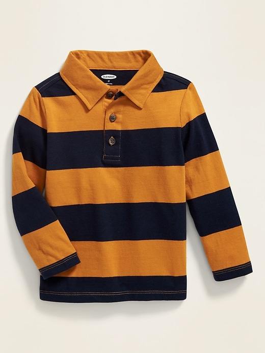 View large product image 1 of 1. Rugby-Stripe Jersey Polo for Toddler Boys