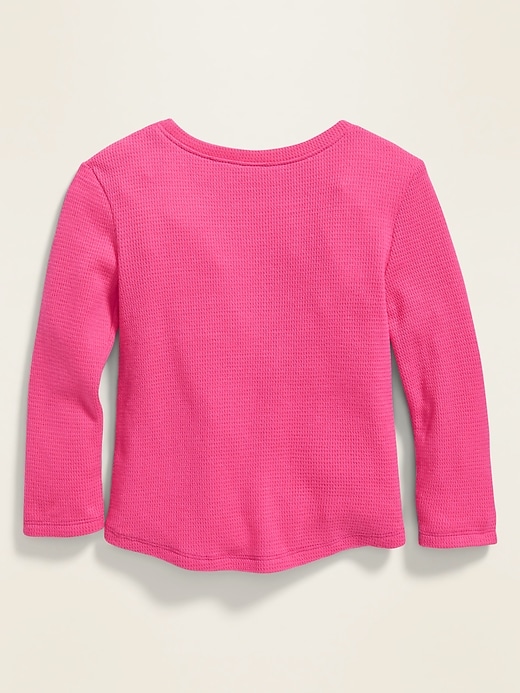View large product image 2 of 2. Thermal-Knit Long-Sleeve Tee for Toddler Girls