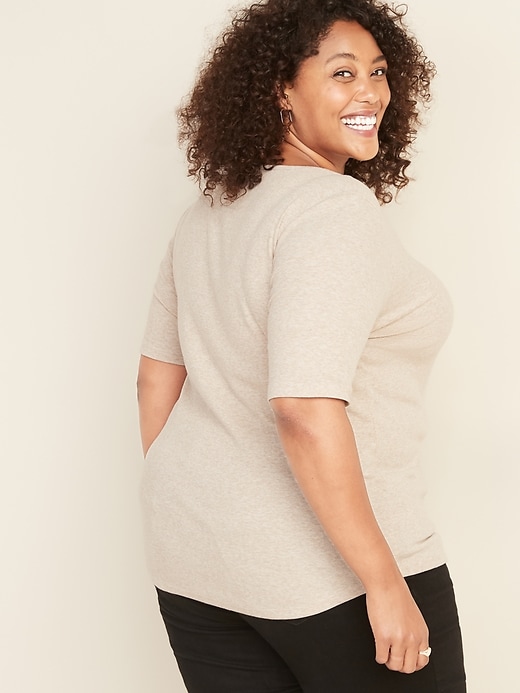 Image number 2 showing, Slim-Fit Rib-Knit Plus-Size Henley