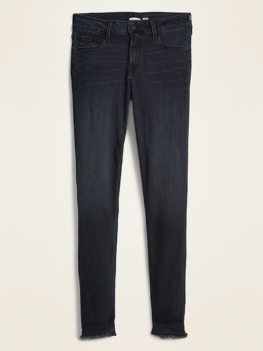 Image number 5 showing, Mid-Rise Rockstar Super Skinny Raw-Edge Ankle Jeans for Women
