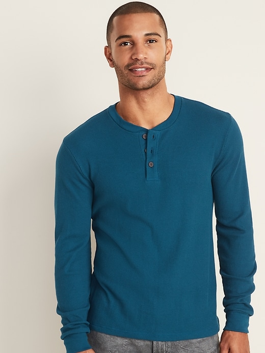 View large product image 1 of 1. Thermal-Knit Henley