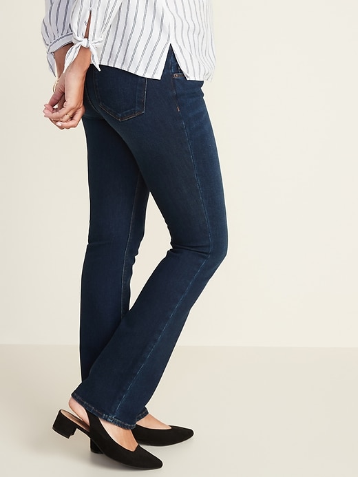 Maternity Front-Low Panel Boot-Cut Jeans