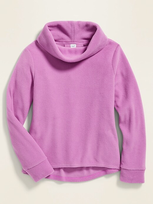 View large product image 1 of 3. Go-Warm Micro Performance Fleece Cowl-Neck Pullover for Girls