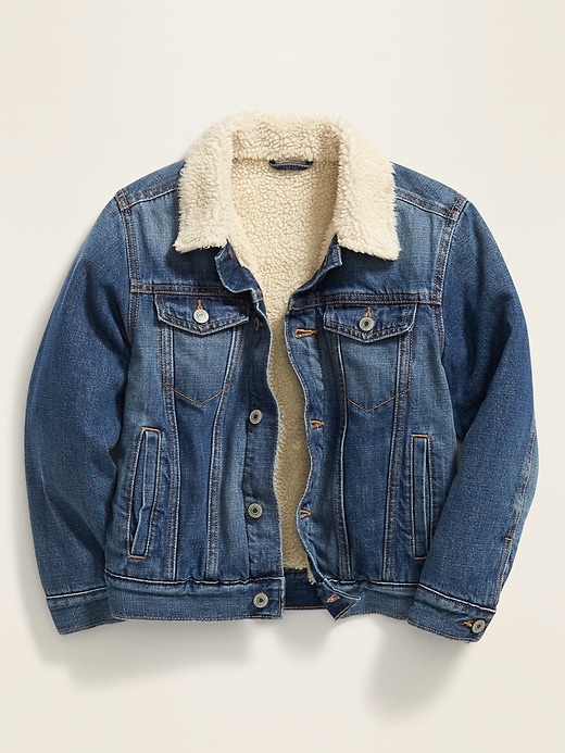 View large product image 1 of 3. Sherpa-Lined Jean Jacket for Boys