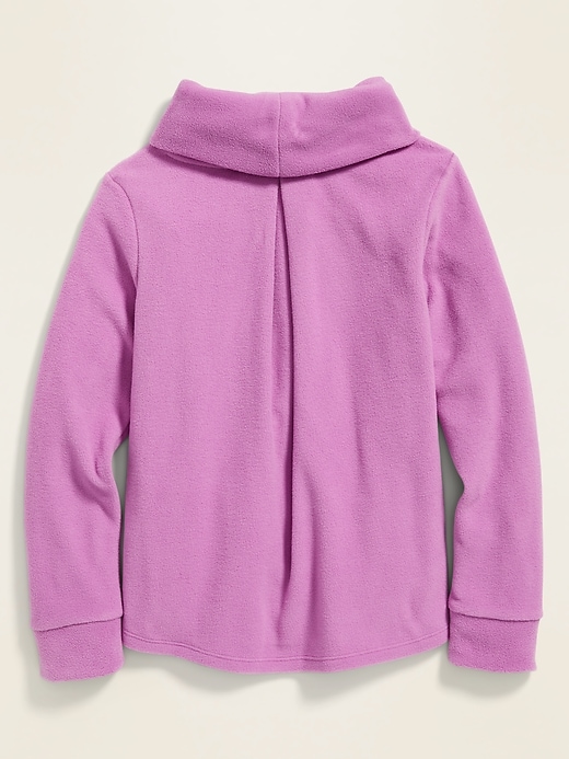 View large product image 2 of 3. Go-Warm Micro Performance Fleece Cowl-Neck Pullover for Girls