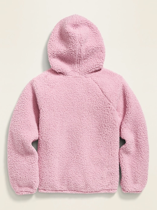 View large product image 2 of 2. 1/4-Zip Sherpa Hoodie for Girls