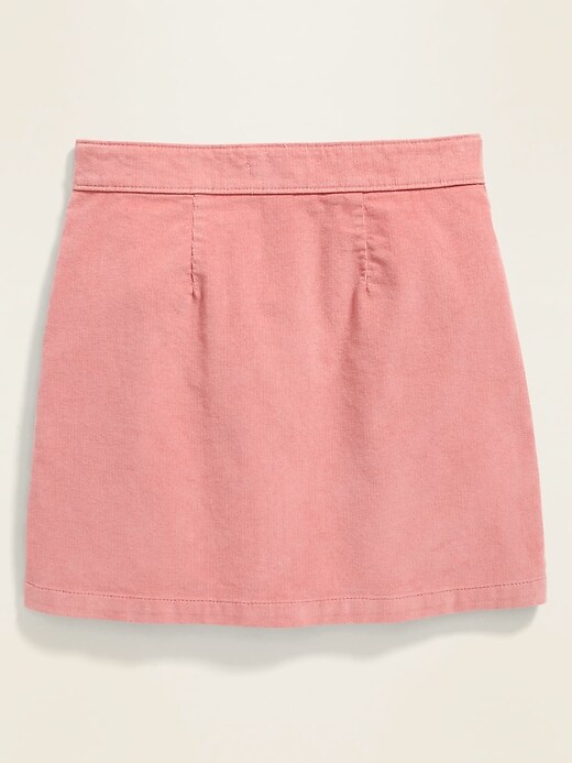 View large product image 2 of 2. High-Rise Snap-Front Corduroy Skirt for Girls