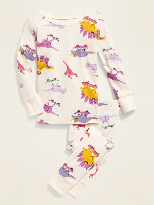 View large product image 1 of 1. Dinosaur Skateboarder Pajama Set for Toddler Girls & Baby