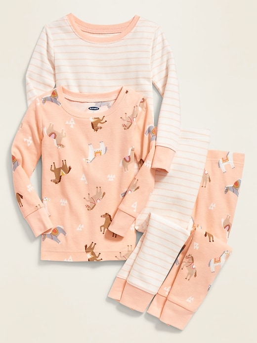 Pajamas Sets Old Navy 5t Pajamas Printed 4-Piece Pajama Set For