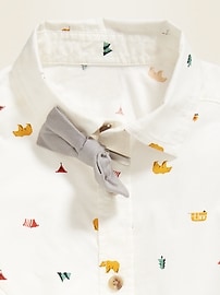 View large product image 4 of 5. Printed Built-In Flex Shirt & Bow-Tie Set for Toddler Boys