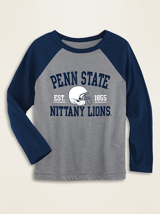 View large product image 1 of 1. College-Team Graphic Raglan-Sleeve Tee for Toddler Boys