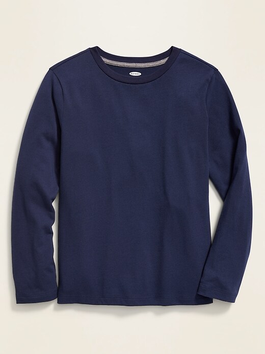 View large product image 1 of 1. Softest Crew-Neck Long-Sleeve Tee For Boys