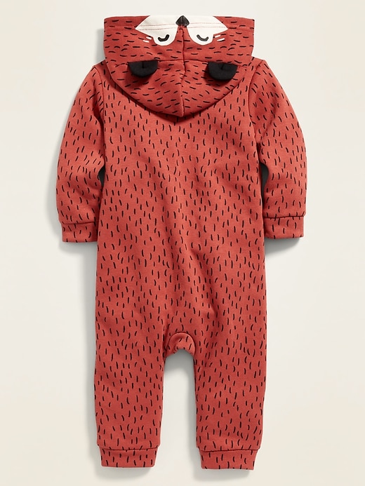 View large product image 2 of 2. Fox-Critter Hooded One-Piece for Baby