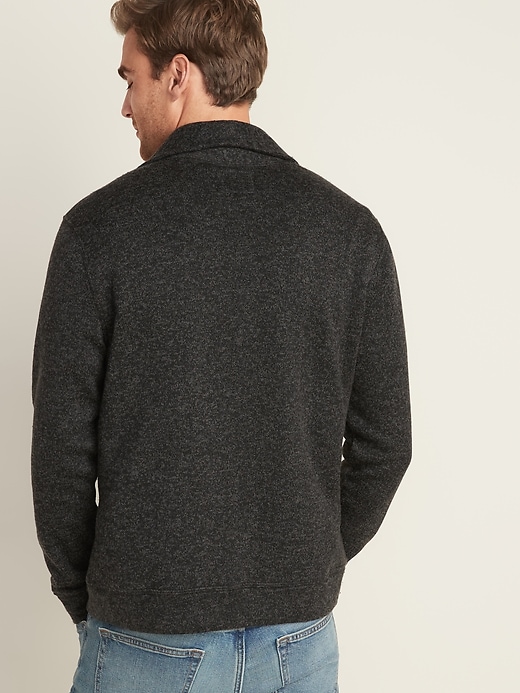 Image number 2 showing, Shawl-Collar Button-Front Sweater-Fleece Cardigan