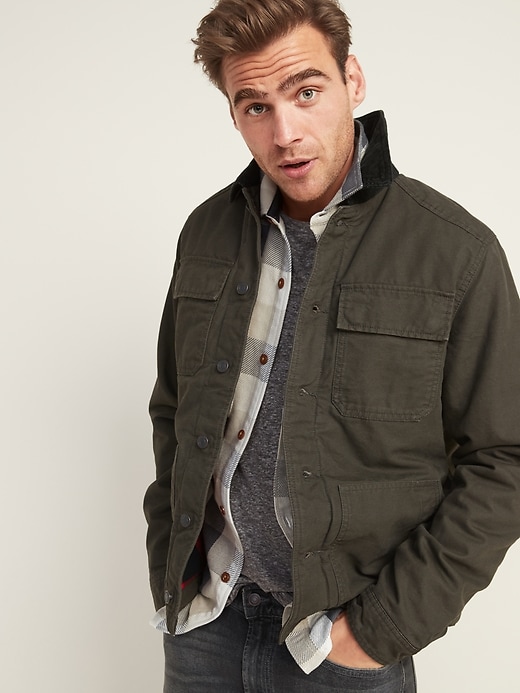 Image number 4 showing, Flannel-Lined Canvas Workwear Jacket
