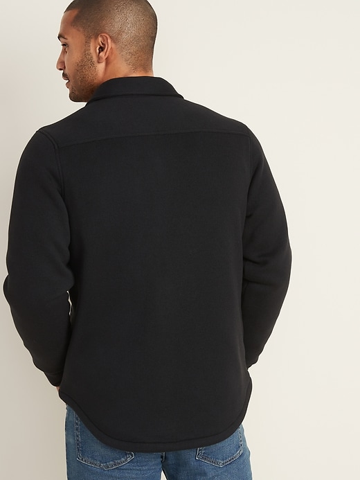 Image number 2 showing, Fleece-Knit Snap-Front Shirt Jacket