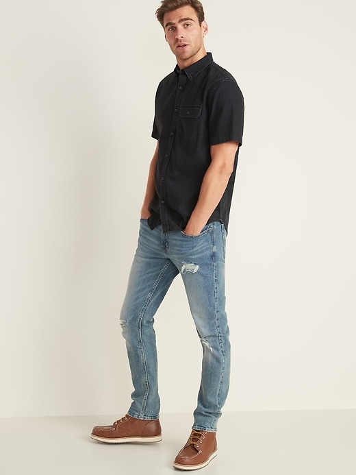 Image number 3 showing, Slim-Fit Black Jean Shirt