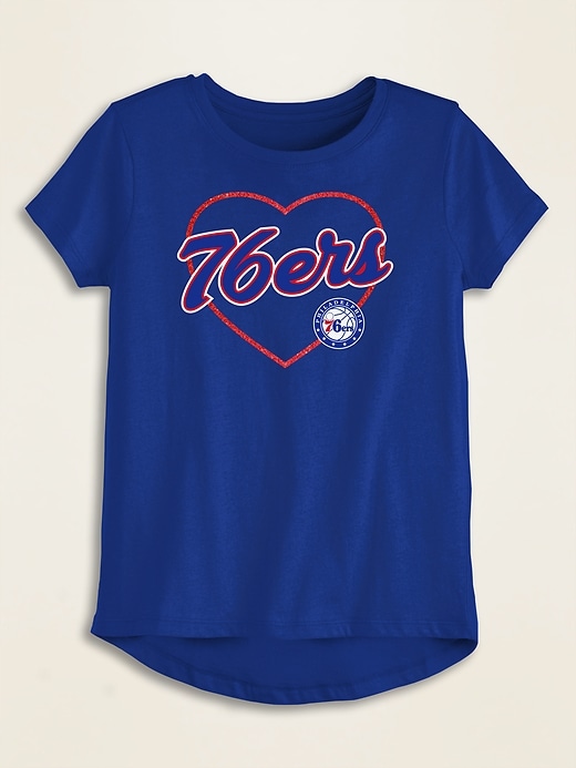 View large product image 1 of 1. NBA&#174 Team Heart Graphic Tee for Toddler Girls