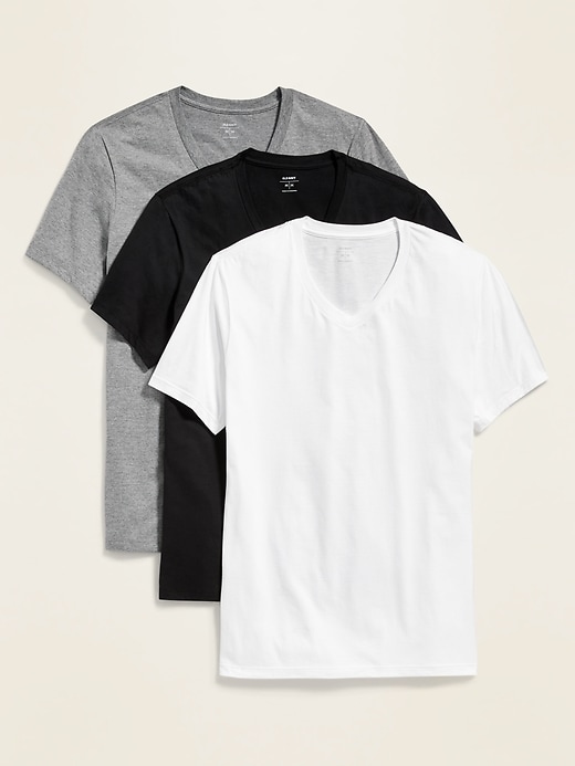 View large product image 1 of 1. Go-Dry V-Neck T-Shirt 3-Pack