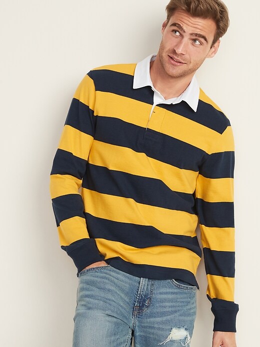 Image number 1 showing, Bold-Stripe Long-Sleeve Rugby