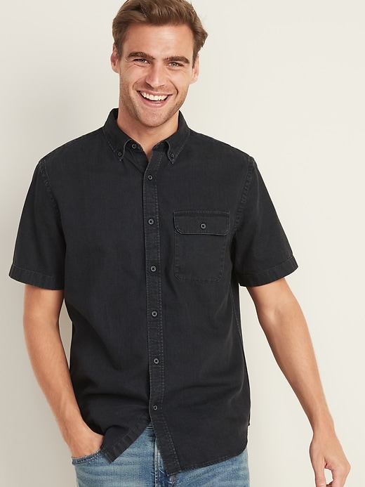 Image number 1 showing, Slim-Fit Black Jean Shirt