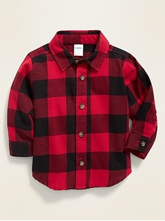 Buffalo-Plaid Twill Shirt for Baby