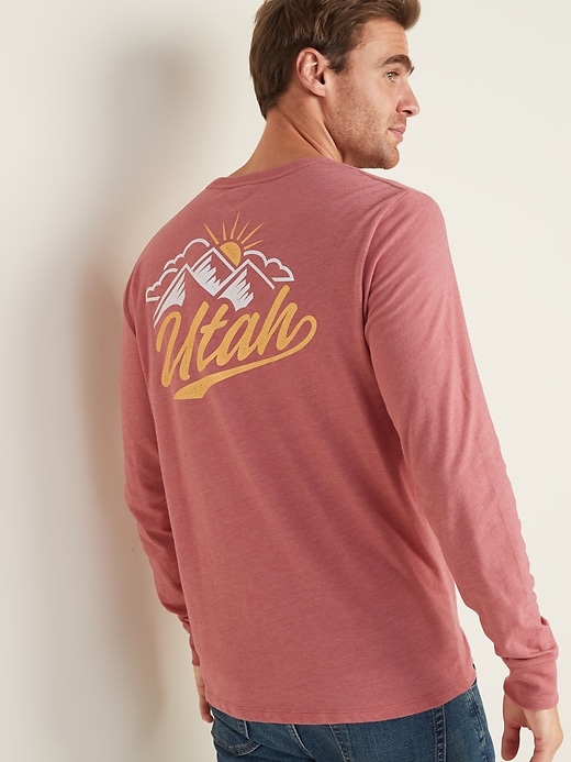 View large product image 2 of 2. Graphic Soft-Washed Long-Sleeve Tee