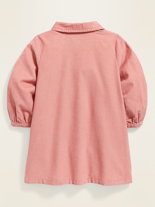View large product image 2 of 2. Corduroy Henley Shirt Dress for Baby
