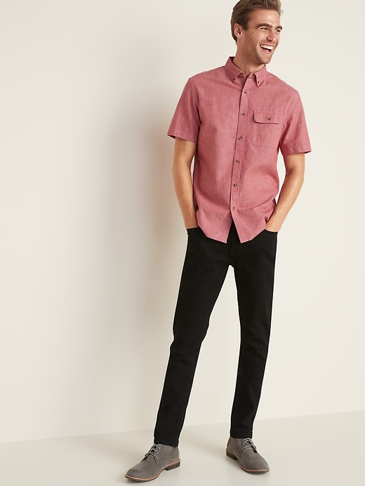 Image number 3 showing, Slim-Fit Patterned Twill Shirt