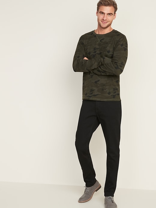 Image number 3 showing, Soft-Washed Built-In Flex Thermal-Knit Patterned Tee