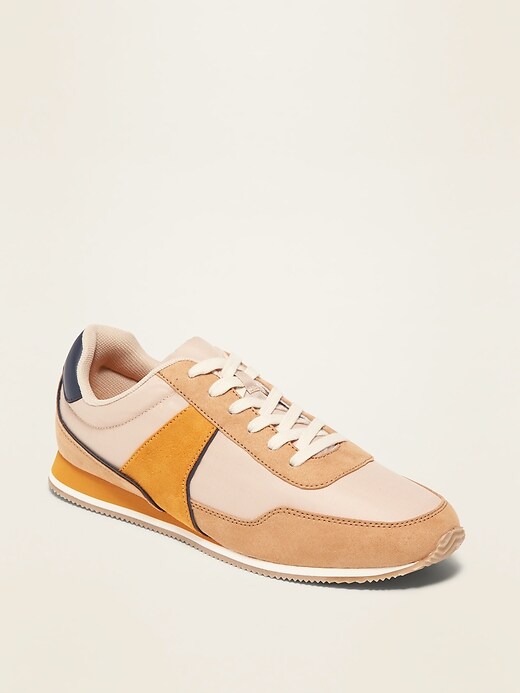 Image number 1 showing, Retro Color-Blocked Sneakers for Women