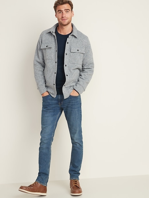 Image number 3 showing, Fleece-Knit Snap-Front Shirt Jacket